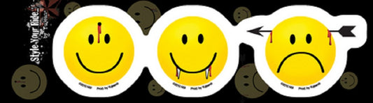 HAVE A KILLER DAY SMILEY FACE STICKER - Matt Stewart Art's Smily Face Orignal Artwork In/ Out Door Decal Die-Cut STICKER