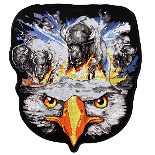 AMERICAN SPIRIT, High Thread Embroidered Iron-On / Saw-On, Heat Sealed Backing Rayon PATCH - 5" x 6"