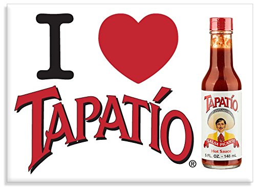 Tapatio, I LOVE TAPATIO, Officially Licensed Tapatio Hot Sauce Brand, Heavy Duty MAGNET - 2.5" x 3.5"