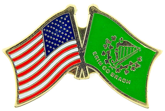 INTERNATIONAL, USA & IRISH Cross Flags - Original Artwork, Expertly Designed PIN - 1.125"