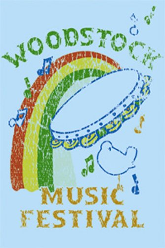 Woodstock Music Festival Tambourine - Refrigerator Magnet - 2.5" x 3.5"