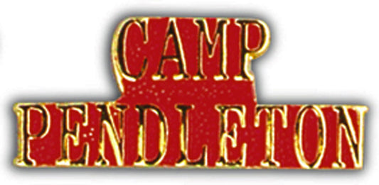 U.S. MARINES, SCRIPT CAMP PENDLETON - Original Artwork, Expertly Designed PIN - 1"