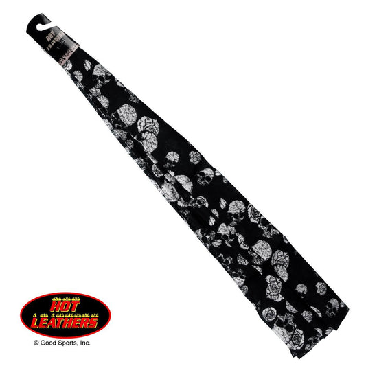SKULLS, Intricate Design on Black Fabric, Stylish SCARF - 13" X 55"