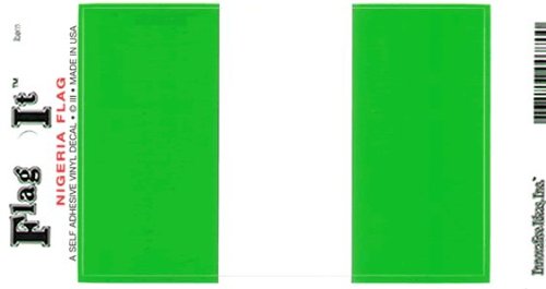 Nigeria flag decal for auto, truck or boat