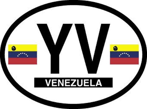Venezuela oval decal for auto, truck or boat