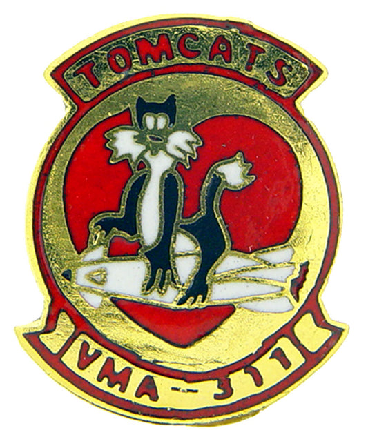 U.S. MARINES, TOMCAT VMA-311 - Original Artwork, Expertly Designed PIN - 1"