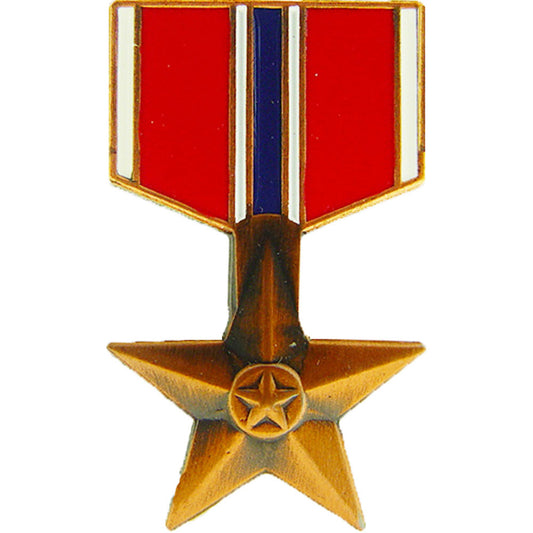 U.S. MILITARY, MEDAL BRONZE STAR - Original Artwork, Expertly Designed PIN - 1.1875"