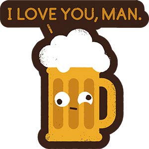 DAVID OLENICK, Brewmance DECAL - Licensed Exclusive Original Artwork STICKER, 5" x 5"