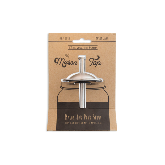 W&P MAS-JAR-TAP Mason Tap, Pour Spout for Masons Jars, Ready To Pour, Home Essentials, Stainless Steel