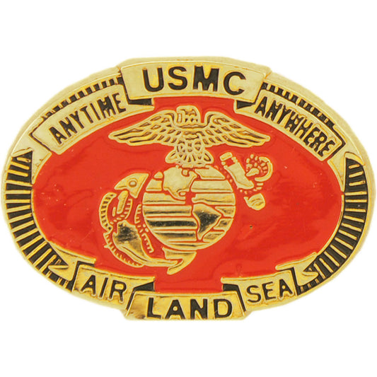 U.S. MARINES, USMC AIR LAND SEA - Original Artwork, Expertly Designed PIN - 1"
