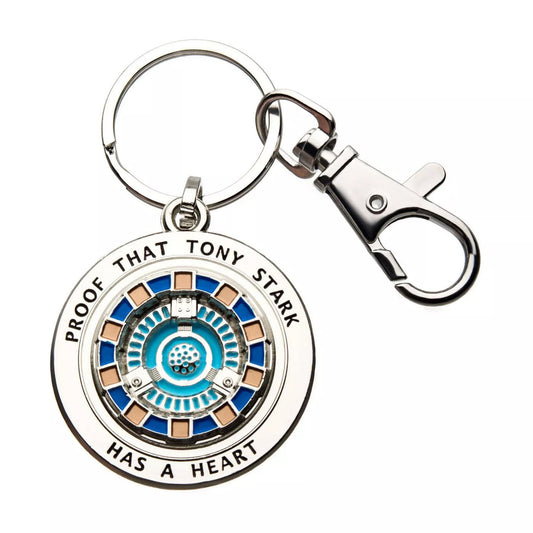 Marvel, Iron Man Keychain - PROOF THAT TONY STARK HAS A HEART 3D Metal Key Chain