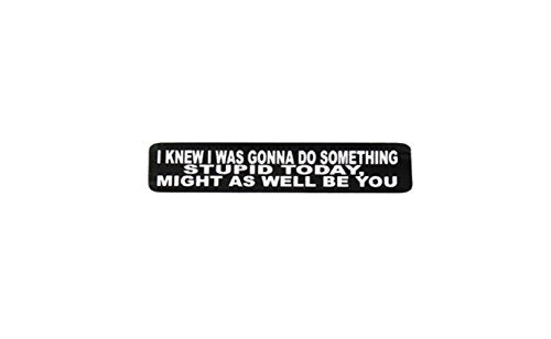 I Knew I Was Gonna Do Something Helmet Stickers - Novelty Artwork Decals, 4" x 1"