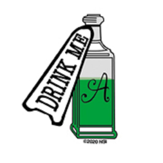 DRINK ME IN/OUT DOOR MINI STICKER - Drink Me Orignal Artwork Premium In / Out Door Decal STICKER - PACK OF 25