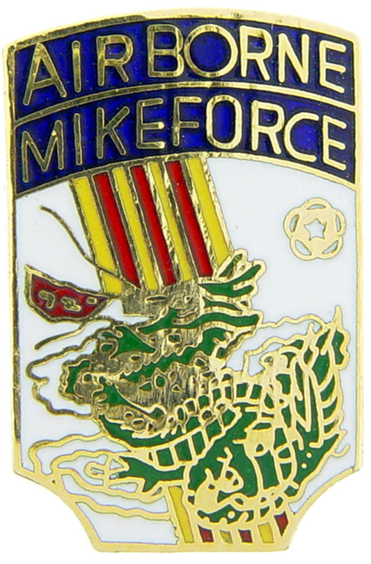 U.S. ARMY, SPECIAL MIKE FORCE AIRBORNE VIETNAM RIBBON - Artwork, Expertly Designed PIN - 1"