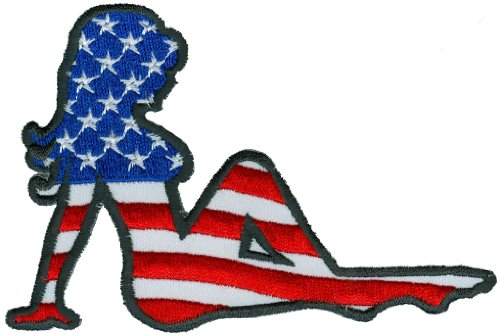 NSI - Mudflap Patriotic Flag Mama - Embroidered Patch