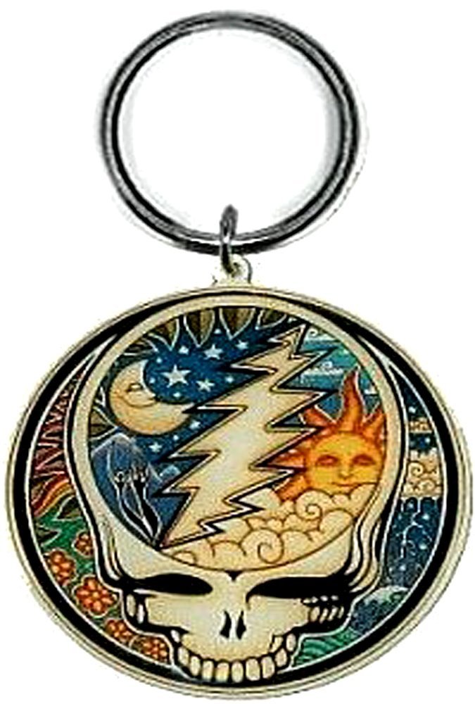 Dan Morris Steal Your Face - Grateful Dead, Durable METAL KEYCHAIN for Car Motorcycle Home Office Work Keys - 2" x 2"