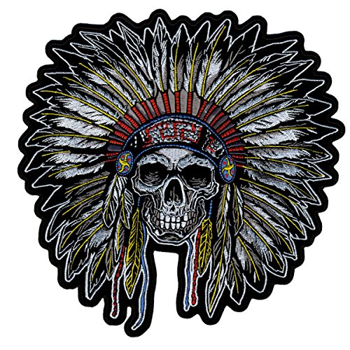 FULL HEADDRESS, High Thread EMBROIDERED Iron-On / Saw-On Rayon PATCH - 10" x 10"