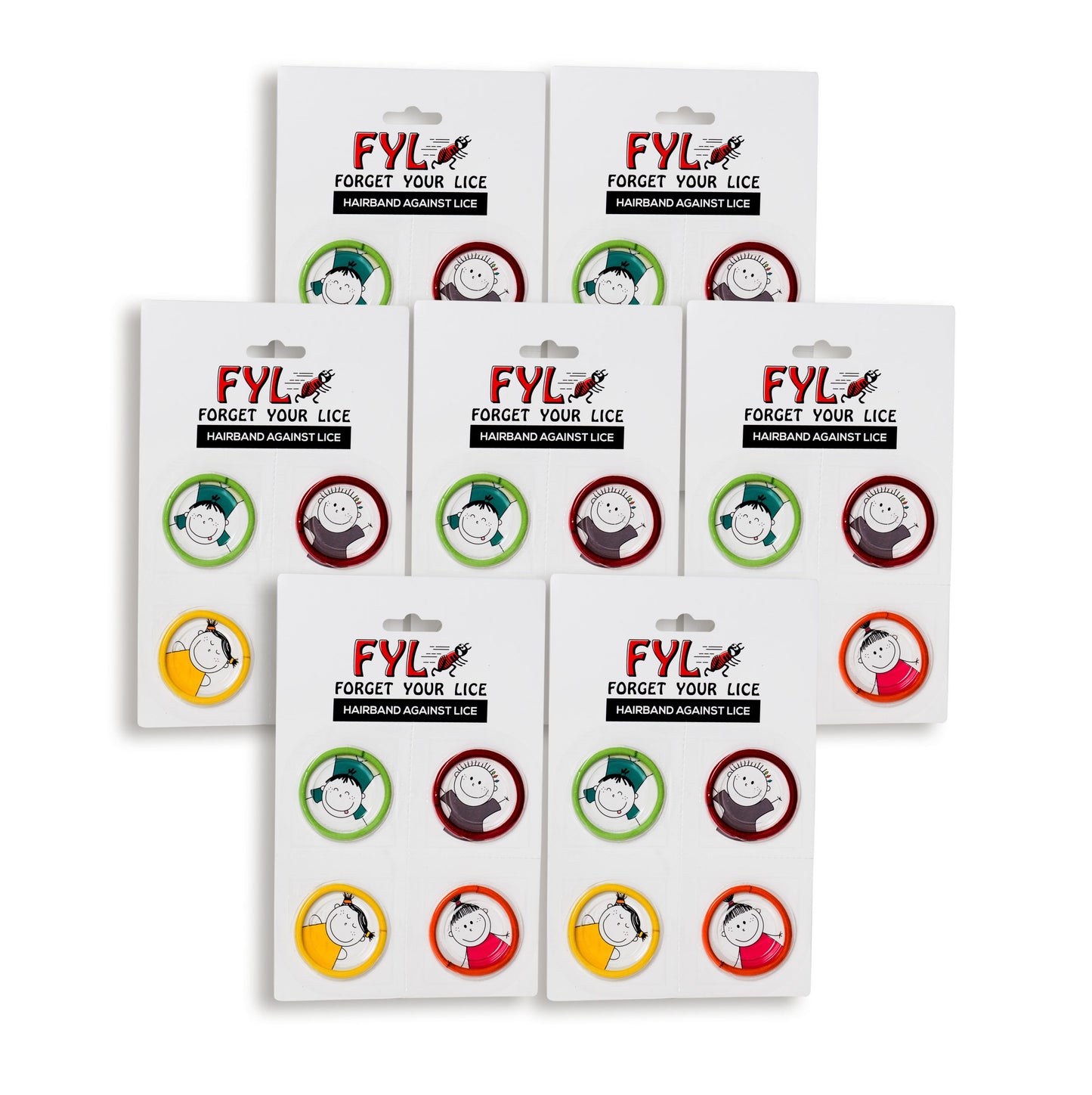 HOOT LICE BOMB Ponytail HEADBAND Ties AGAINST LICE - All Natural Powerful Repellent Long Lasting Hair Bands Set - 28 Pieces