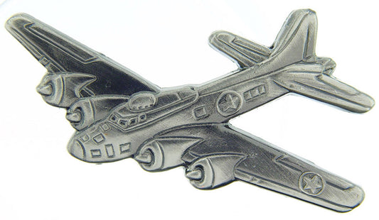 AIRCRAFT & HELICOPTERS, APL B-17 FLYING FORTR Pewter - Artwork, Expertly Designed PIN - 1.375"