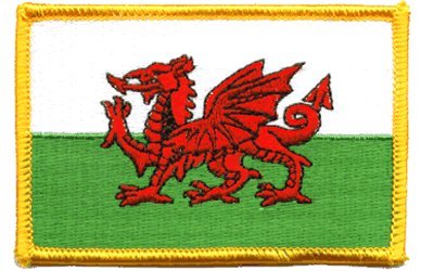 Wales iron-on embroidered patch