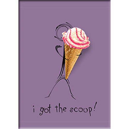 GOT THE SCOOP - Go Figure Licensed Original Artwork Fridge MAGNETS, 2.5" x 3.5"