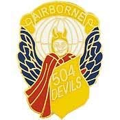 US ARMY, 504TH Devils Airborne INF - Officially Licensed Original Artwork, Expertly Designed , PIN - 1"