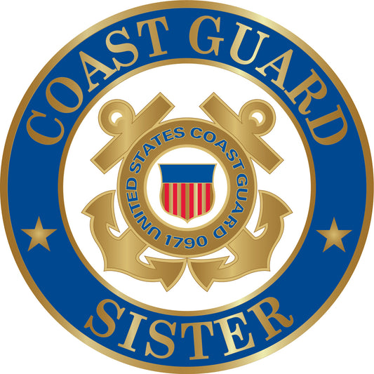 U.S. COAST GUARD, SISTER LOGO - Original Artwork, Expertly Designed PIN - 1"
