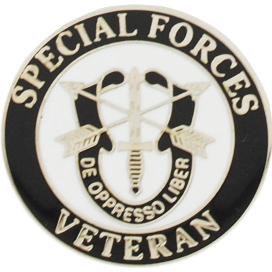 UNITED STATES ARMY PIN - SPECIAL FORCES VETERAN Officially Licensed USA American Military Expertly Designed PIN - 1.125"