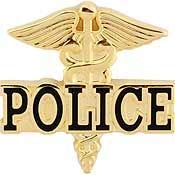 MEDICAL CADUCEUS POLICE PIN, UNITED STATES Patriotic Officially Licensed USA America Artwork, Expertly Designed PIN - 1"