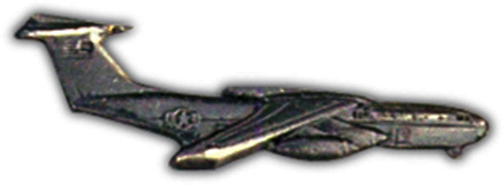 AIRCRAFT & HELICOPTERS, C-141 STARLIFTER Pewter - Original Artwork, Expertly Designed PIN - 1.5"