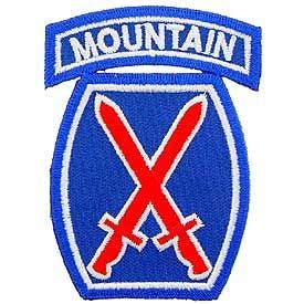 US ARMY, 010TH Inf. Div. - Patriotic Patches, Embroidered Iron On Patch - 3"