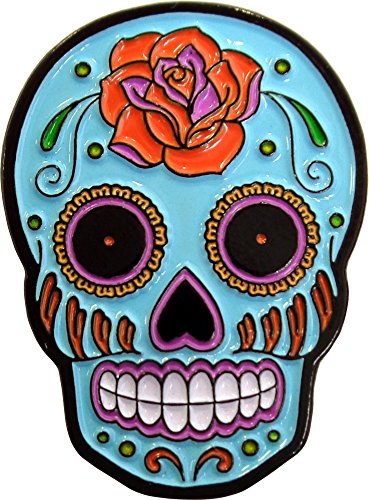 Sunny Buick Rose Sugar Skull, Licensed Original Artwork, Expertly Designed ENAMEL PIN - 1.25"