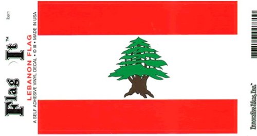 Lebanon flag decal for auto, truck or boat