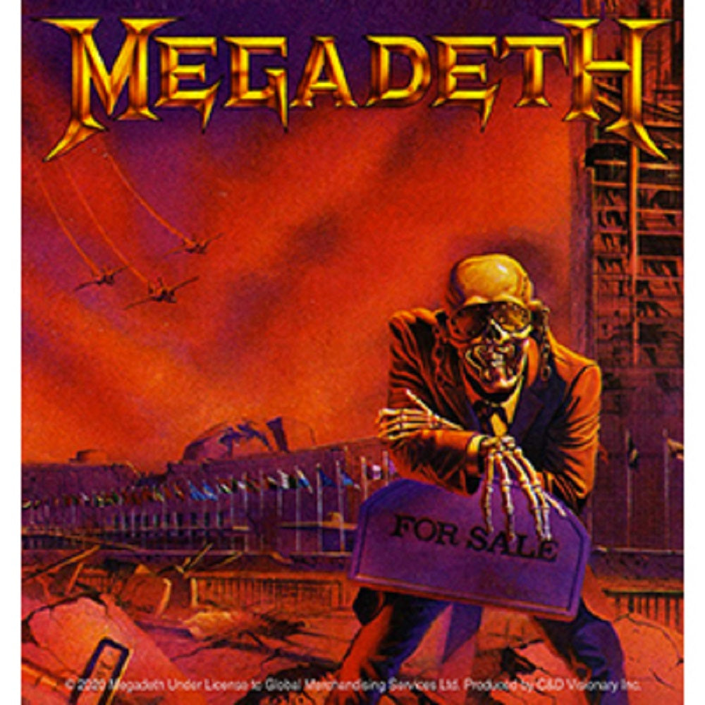 MEGADETH PEACE SELLS STICKER - Megadeth Orignal Artwork Premium Decal STICKER - 4" x 4.25"