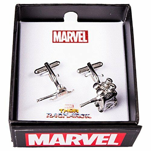 Hulk Hammer and Axe Cufflinks - Marvel Comics Stainless Steel 3D Artwork, 3" x 2"