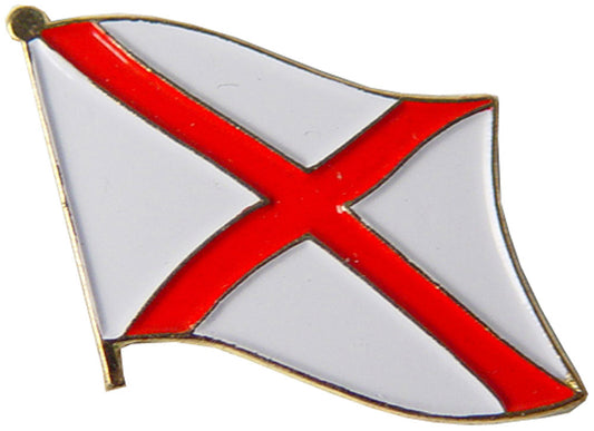 American Flag Pin, US STATES ALABAMA Flag - Novelty Patriotic Enamel Lapel PIN - 1"