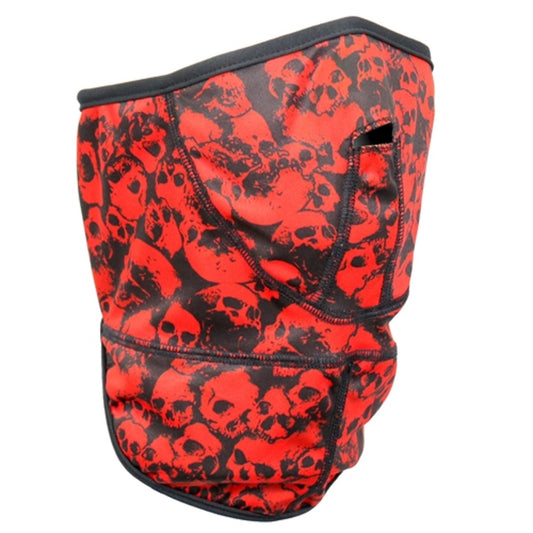 ANCIENT SKULLS FACE WRAP - Hook and Loop Fastener Mesh Lined Soft Neck Warmer Adjustable Back Closure FACEWRAP - OSFM