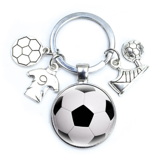 Soccer Ball Keychain - World Cup Soccer Keychain with Charms, Soccer Peace Symbol Key Holder Keyring
