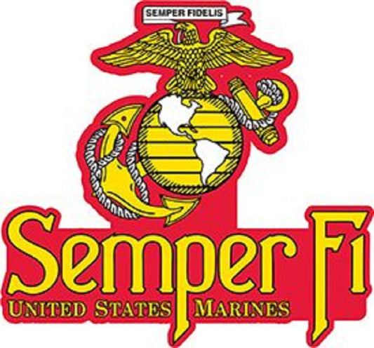 USMC, EGA with Flags - Embroidered Patches, High Quality Iron On Patch - 12"