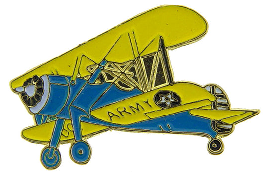 AIRCRAFT & HELICOPTERS, APL STEERMAN PT17 ARMY - Original Artwork, Expertly Designed PIN - 1.5"