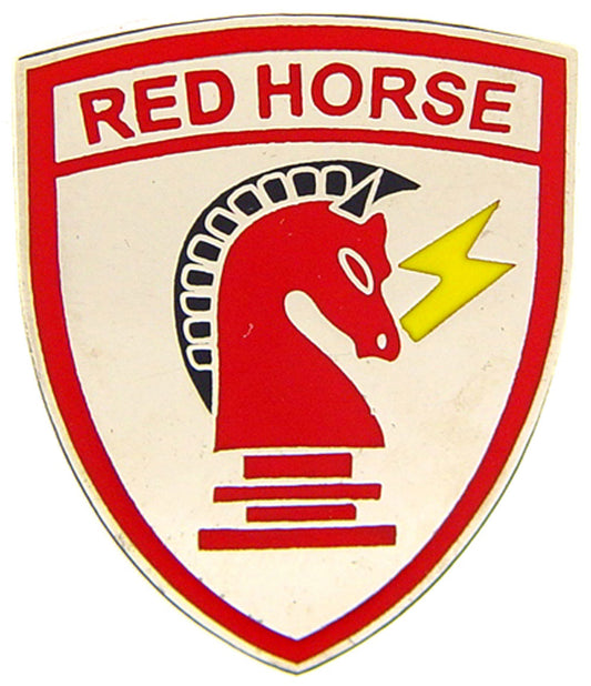 U.S. AIR FORCE, RED HORSE CIVIL ENGINEER - Original Artwork, Expertly Designed PIN - 1"