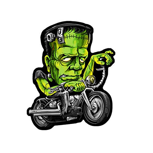 FRANKIES SLED, Iron-On / Saw-On Rayon PATCH - 3" x 4", Heat Sealed Backing