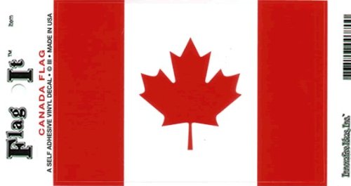 Canada flag decal for auto, truck or boat