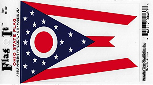 Ohio flag decal for auto, truck or boat