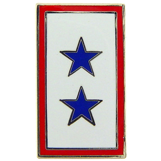 USA & PATRIOTIC, FAMILY MEMORY IN SERVICE 2 BLUE STARS - Artwork, Expertly Designed PIN - 1"