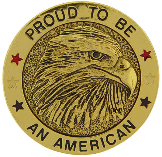 USA & PATRIOTIC, PROUD TO BE AN AMERICAN EAGLE - Original Artwork, Expertly Designed PIN - 1.75"