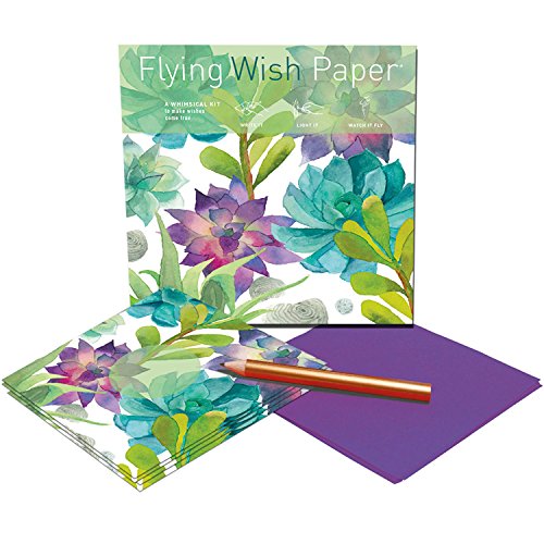 FLYING WISH PAPER® "Trendy! Succulent Design - CACTUS GARDEN - 5" x 5" - Mini Kits