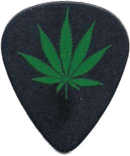 Pot Leaf Logo Guitar Pick