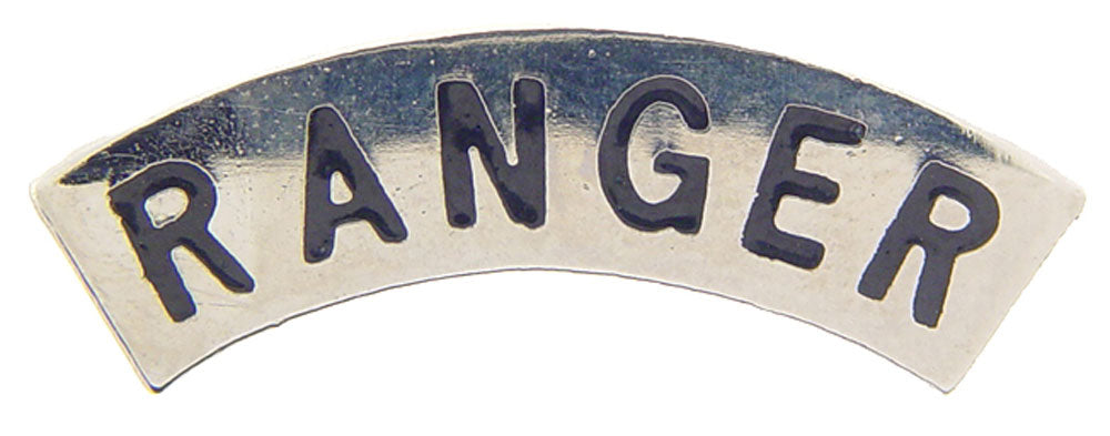 U.S. ARMY, RANGER TAB - Original Artwork, Expertly Designed PIN Black & Silver - 1.3125"