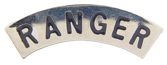 U.S. ARMY, RANGER TAB - Original Artwork, Expertly Designed PIN Black & Silver - 1.3125"